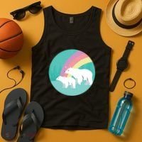 Cute Polar Bears Rainbow Tank Top thumb 4