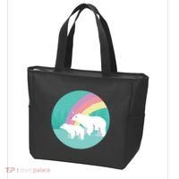Cute Polar Bears Rainbow Tote Bag thumb 3