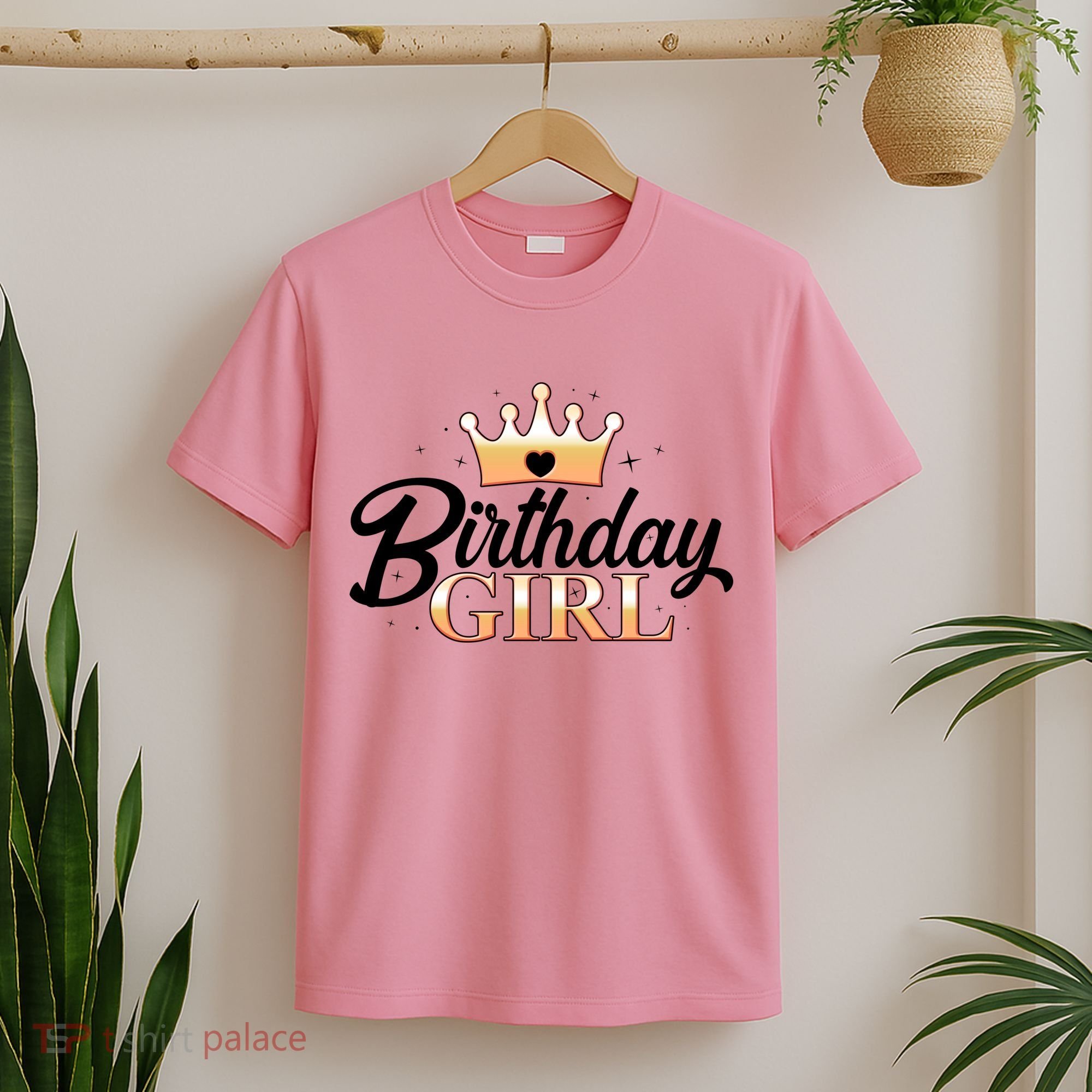 Cute Princess Tiara Birthday Girl  T-Shirt