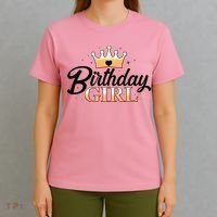 Cute Princess Tiara Birthday Girl  T-Shirt thumb 4