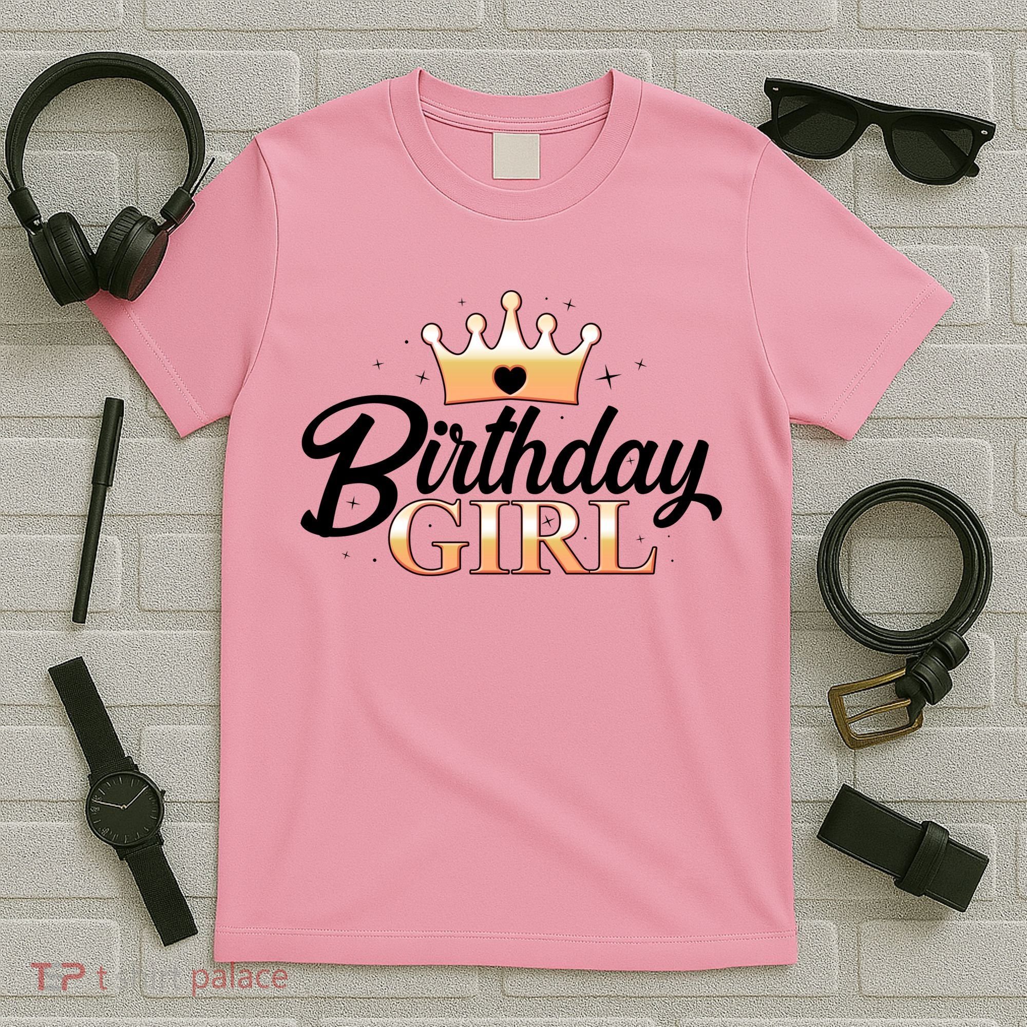 Cute Princess Tiara Birthday Girl  T-Shirt