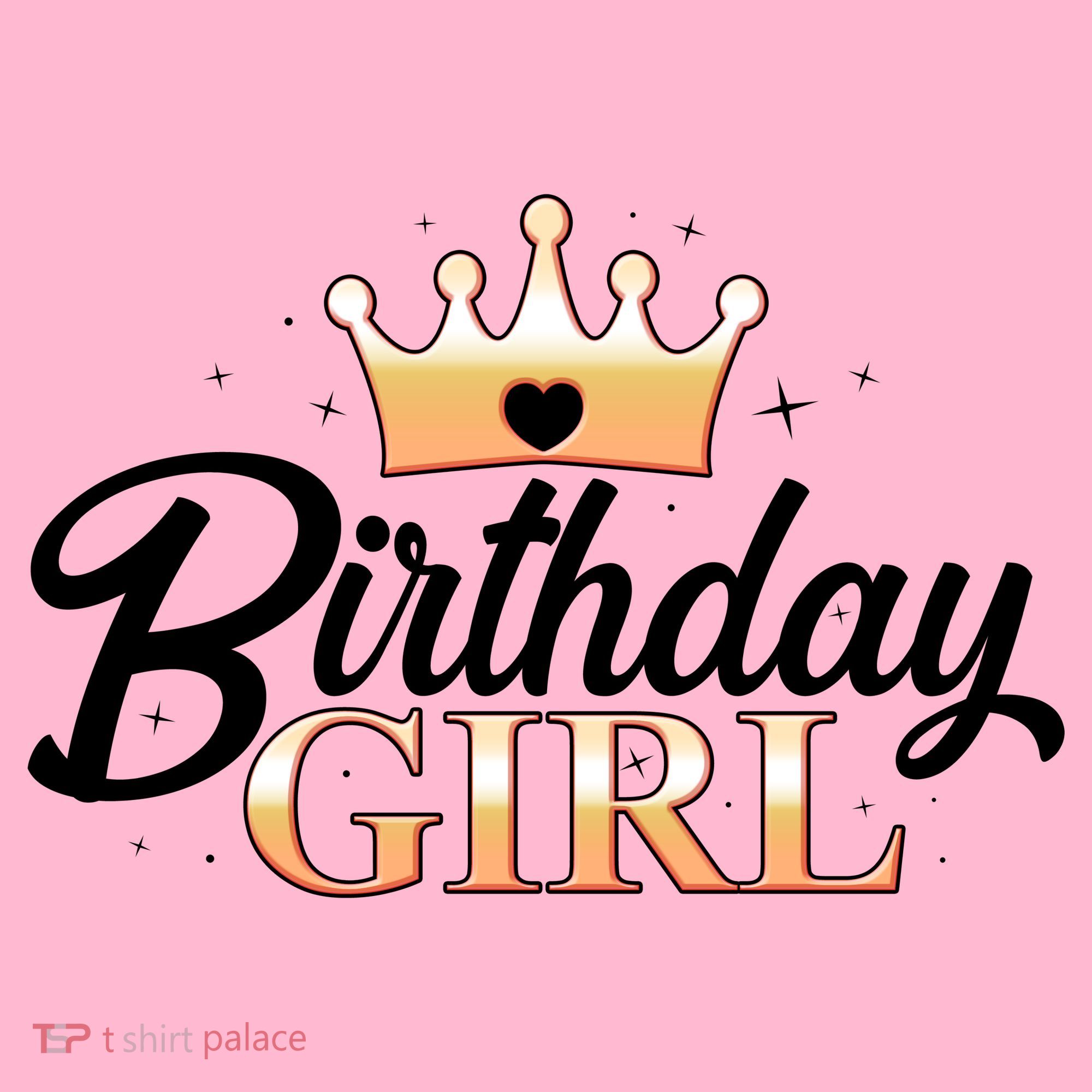 Cute Princess Tiara Birthday Girl  T-Shirt