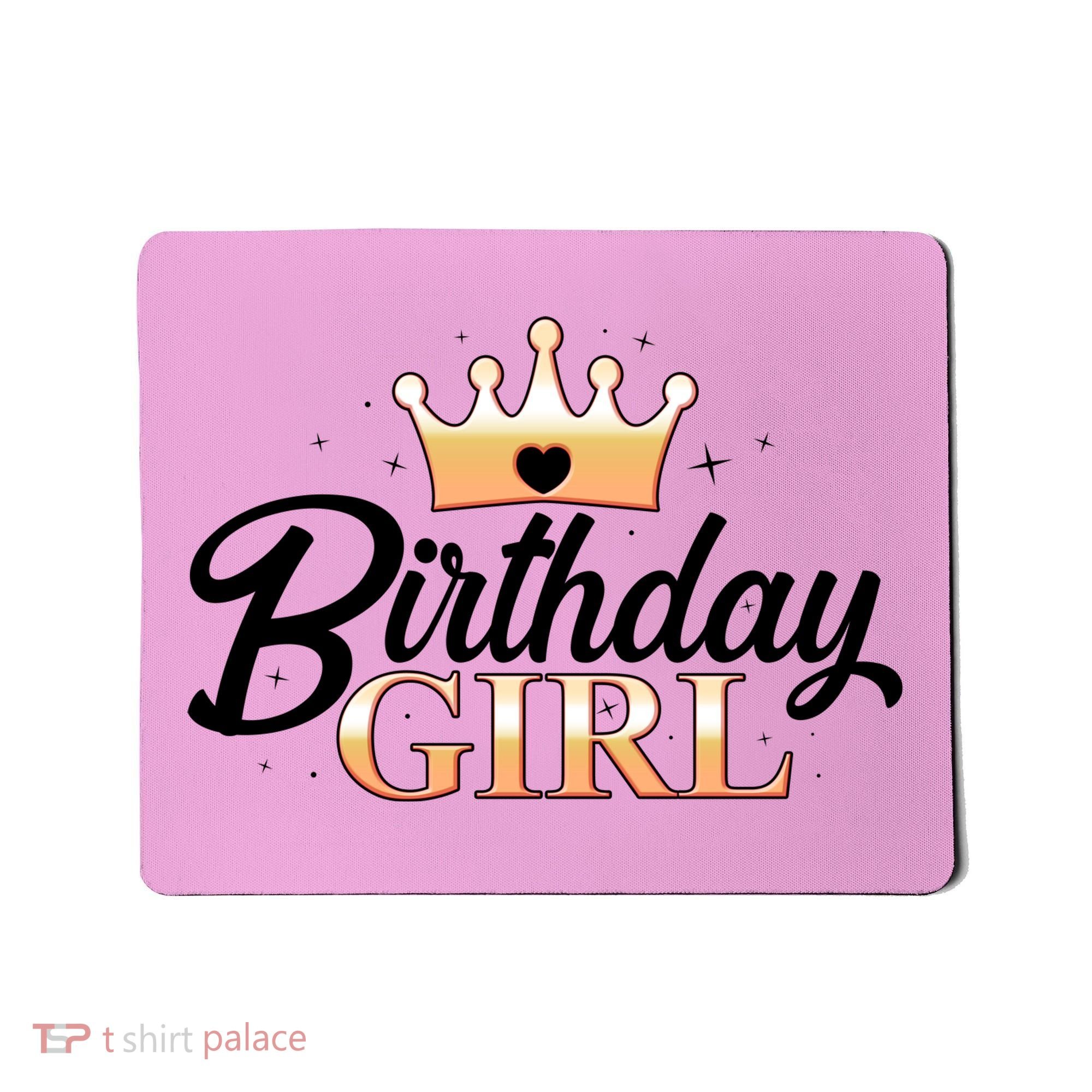 Cute Princess Tiara Birthday Girl  Mousepad