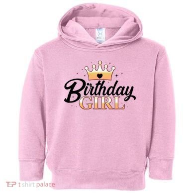 Cute Princess Tiara Birthday Girl  Toddler Hoodie