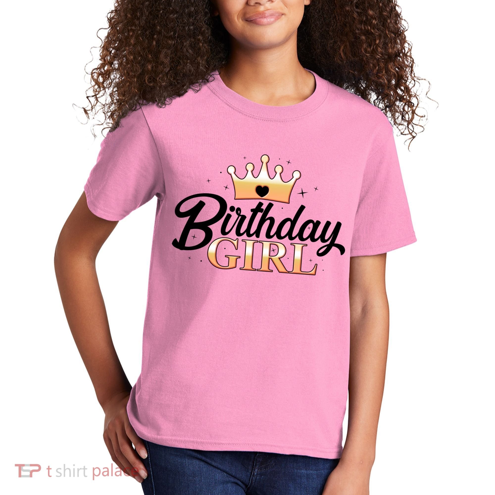 Cute Princess Tiara Birthday Girl  Kids T-Shirt