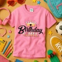 Cute Princess Tiara Birthday Girl  Kids T-Shirt thumb 3