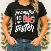 Cute Promoted To BIG Sister Women's T-Shirt thumb 2