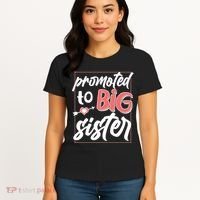 Cute Promoted To BIG Sister Women's T-Shirt thumb 4
