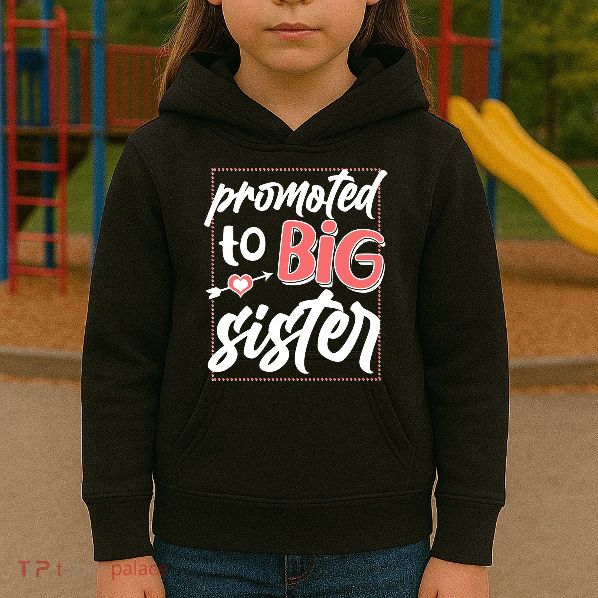 Cute Promoted To BIG Sister Kids Hoodie