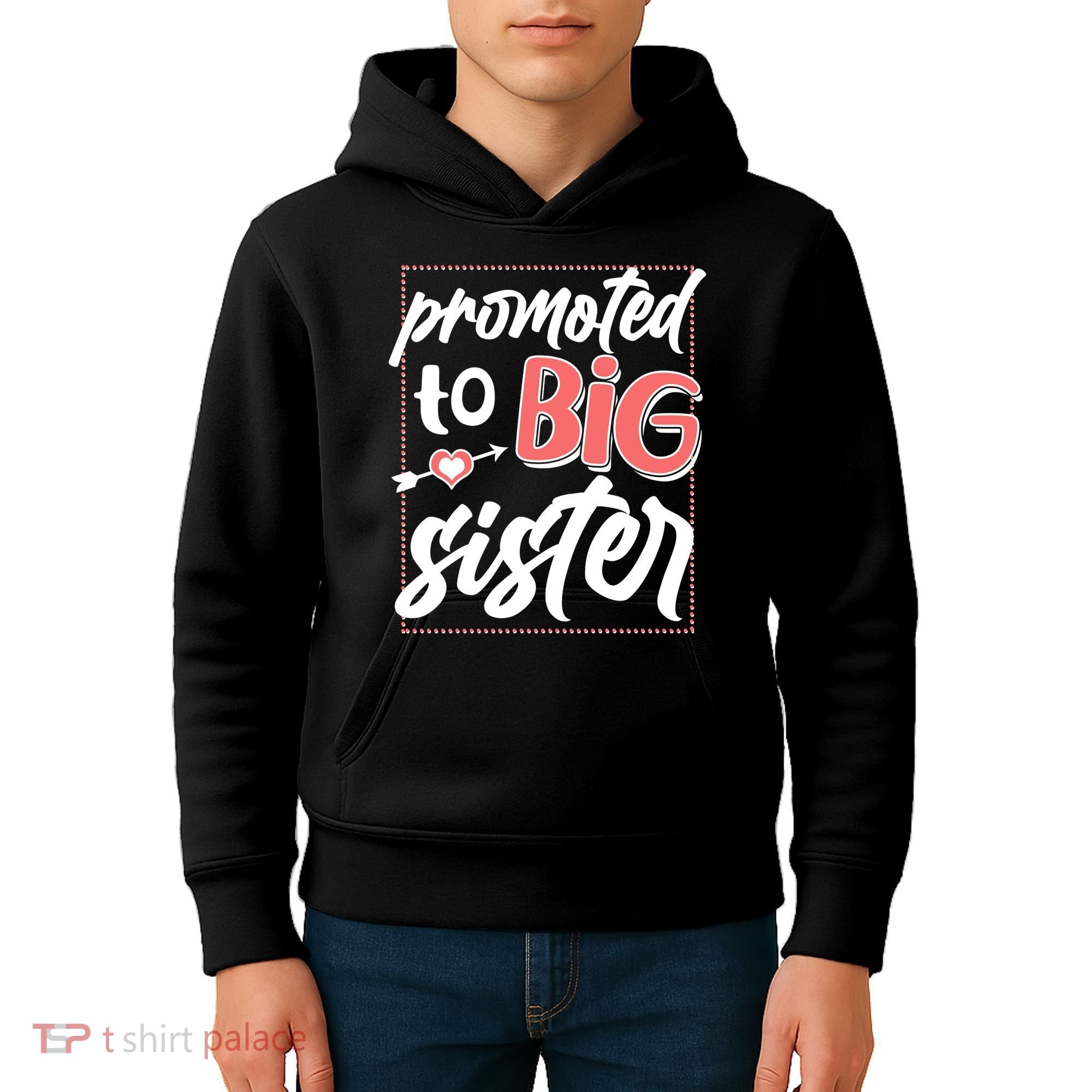 Cute Promoted To BIG Sister Kids Hoodie