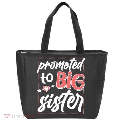Cute Promoted To BIG Sister Tote Bag