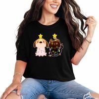 Cute Puppy and Kitten Christmas Lights Comfort Colors T-Shirt thumb 0