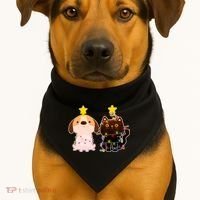 Cute Puppy and Kitten Christmas Lights USA-Made Doggie Bandana thumb 1
