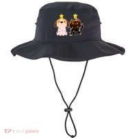 Cute Puppy and Kitten Christmas Lights Bucket Hat thumb 0