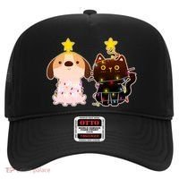 Cute Puppy and Kitten Christmas Lights Hat thumb 0