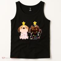 Cute Puppy and Kitten Christmas Lights Tank Top thumb 2