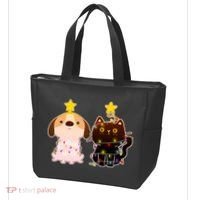 Cute Puppy and Kitten Christmas Lights Tote Bag thumb 3