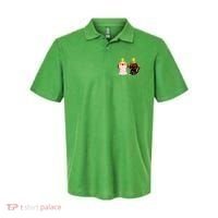 Cute Puppy and Kitten Christmas Lights Polo thumb 0