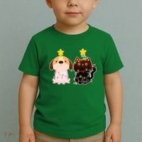 Cute Puppy and Kitten Christmas Lights Toddler T-Shirt thumb 2