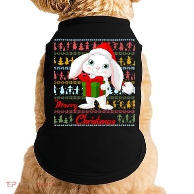 Cute Rabbit Ugly Christmas Sweater Doggie Tank