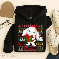 Cute Rabbit Ugly Christmas Sweater Hoodie thumb 4