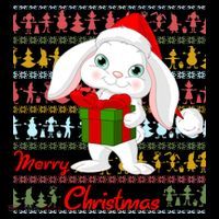 Cute Rabbit Ugly Christmas Sweater Apron thumb 3