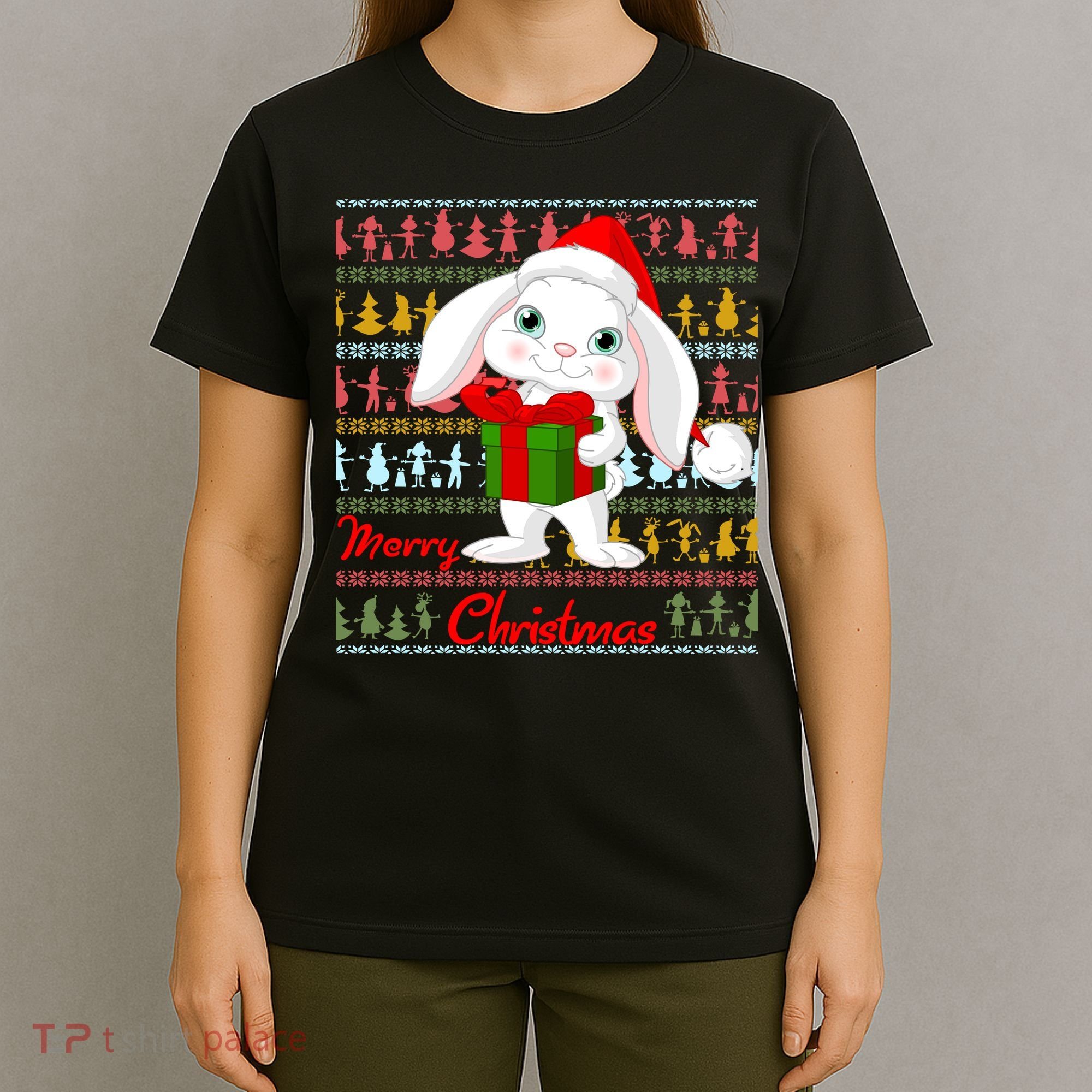 Cute Rabbit Ugly Christmas Sweater T-Shirt