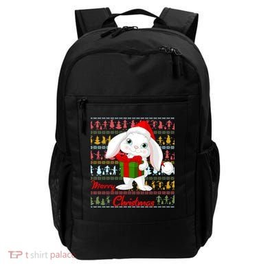 Cute Rabbit Ugly Christmas Sweater Backpack
