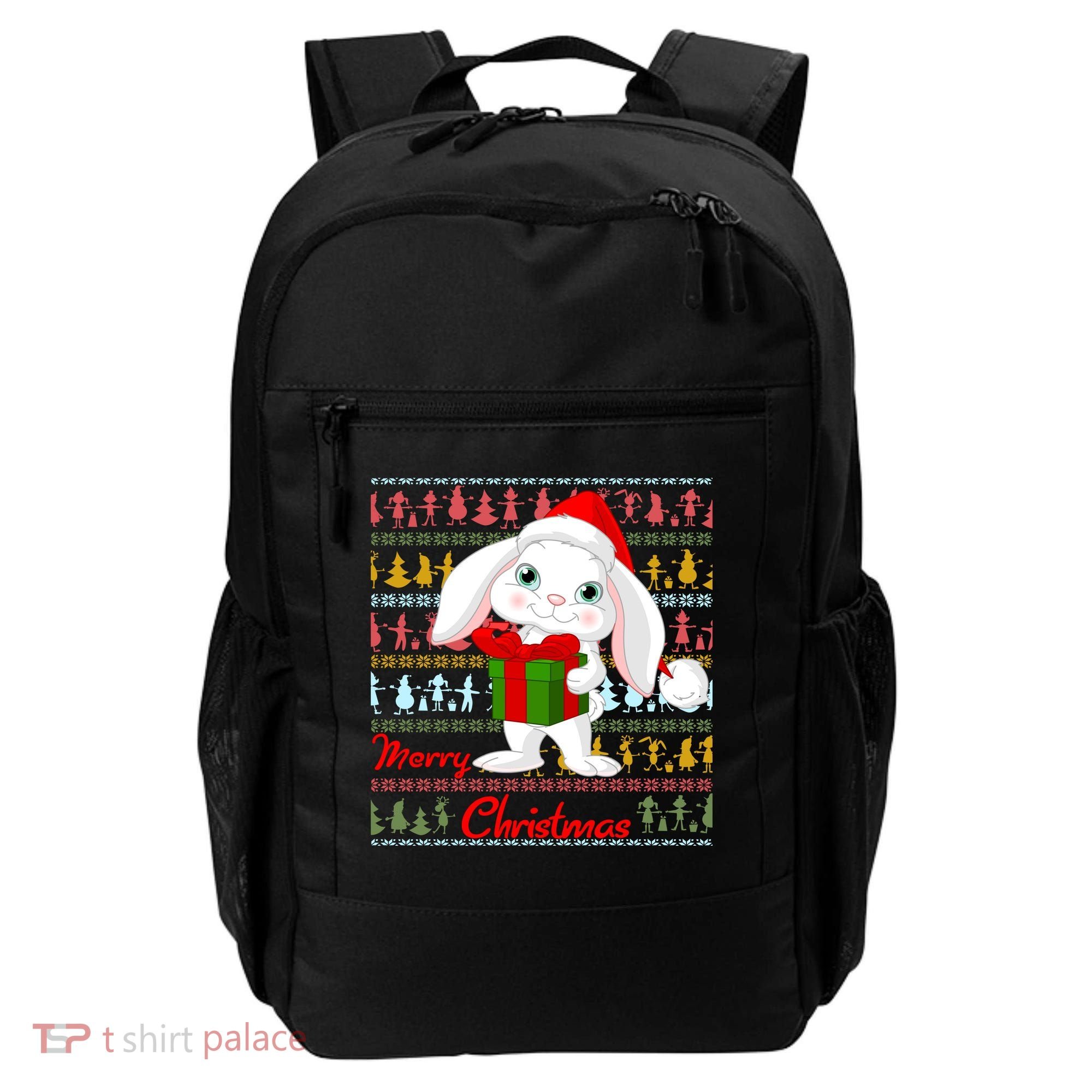Cute Rabbit Ugly Christmas Sweater Backpack