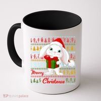 Cute Rabbit Ugly Christmas Sweater Coffee Mug thumb 0