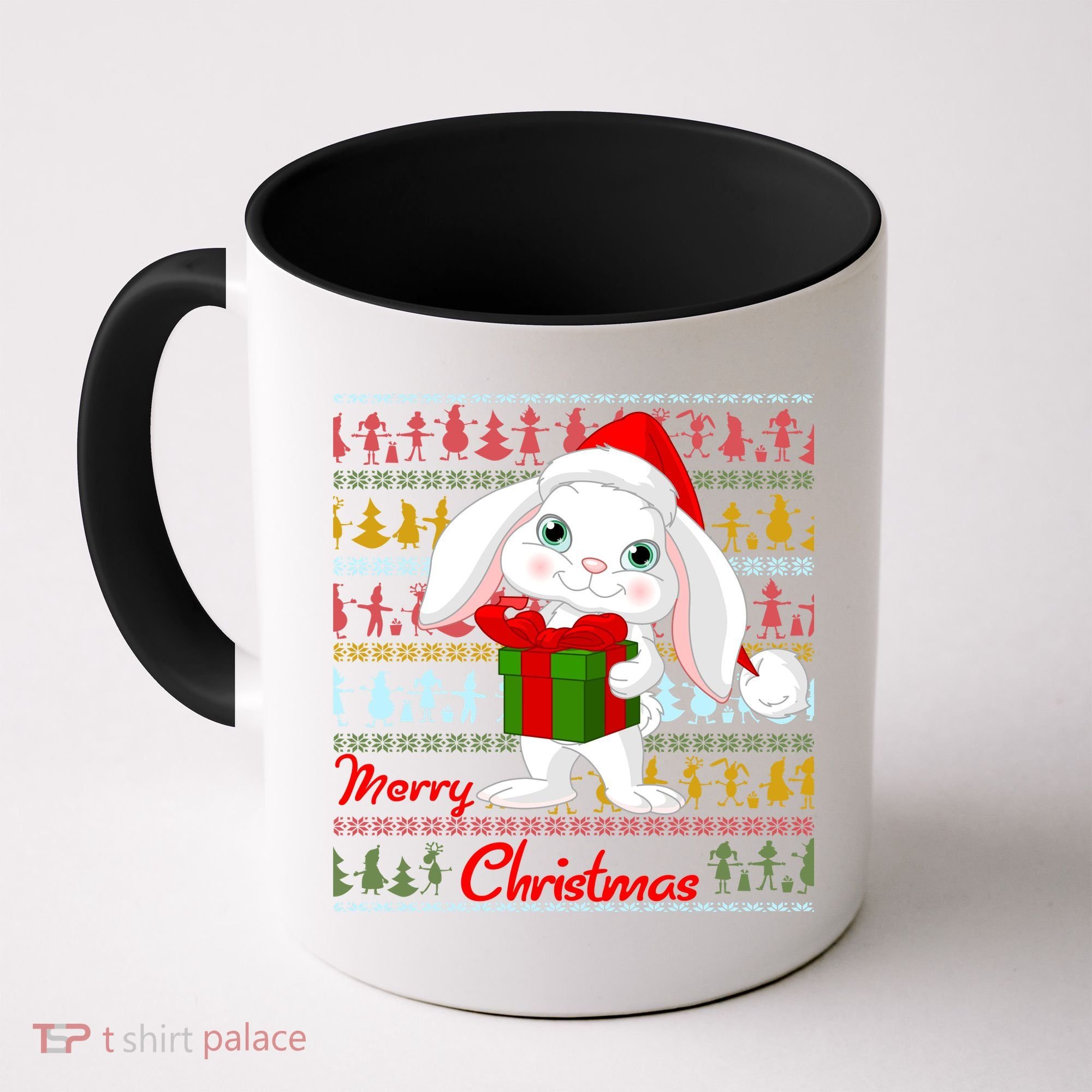 Cute Rabbit Ugly Christmas Sweater Coffee Mug