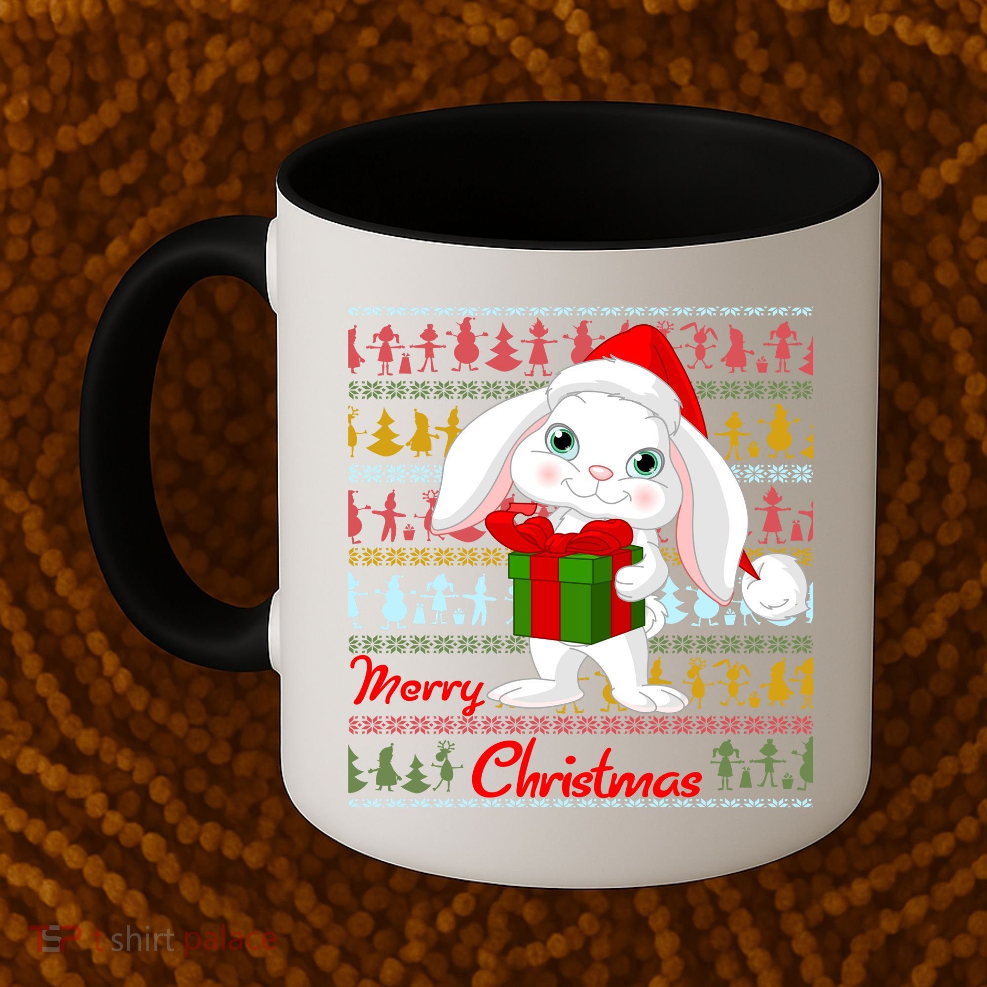 Cute Rabbit Ugly Christmas Sweater Coffee Mug