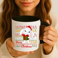 Cute Rabbit Ugly Christmas Sweater Coffee Mug thumb 3