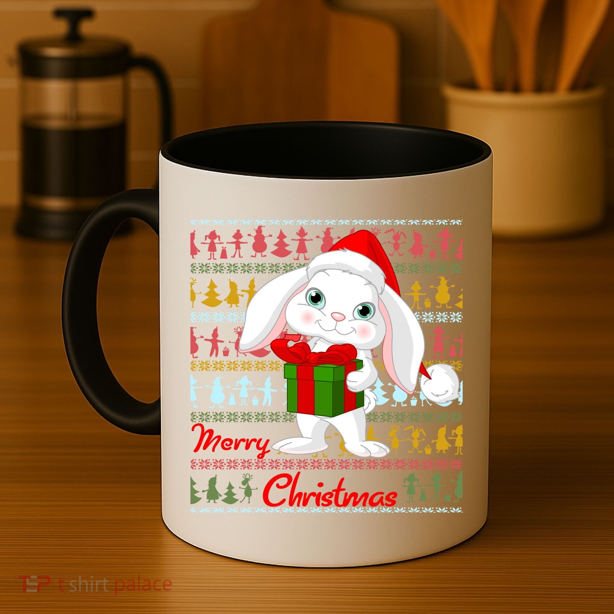 Cute Rabbit Ugly Christmas Sweater Coffee Mug