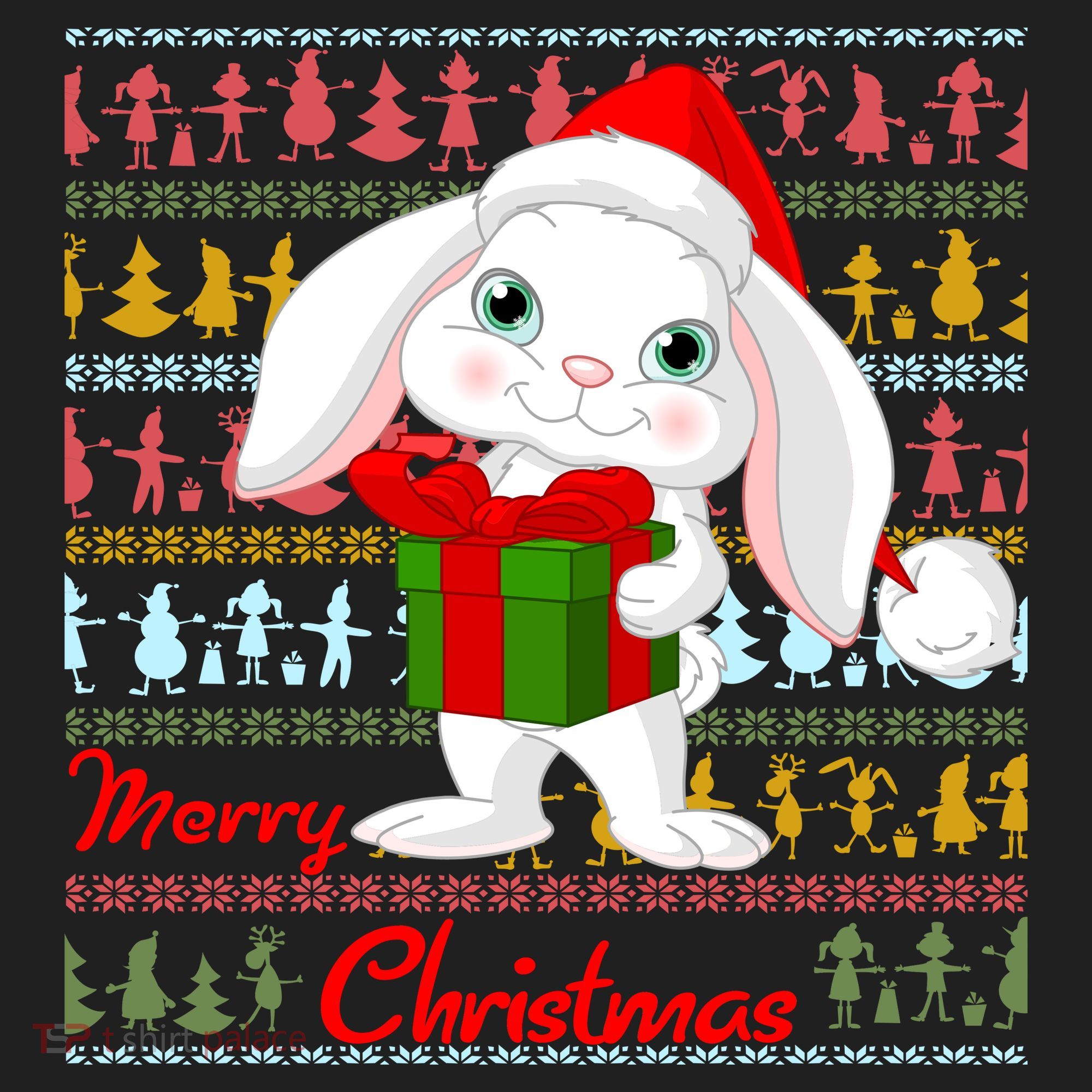 Cute Rabbit Ugly Christmas Sweater Beanie