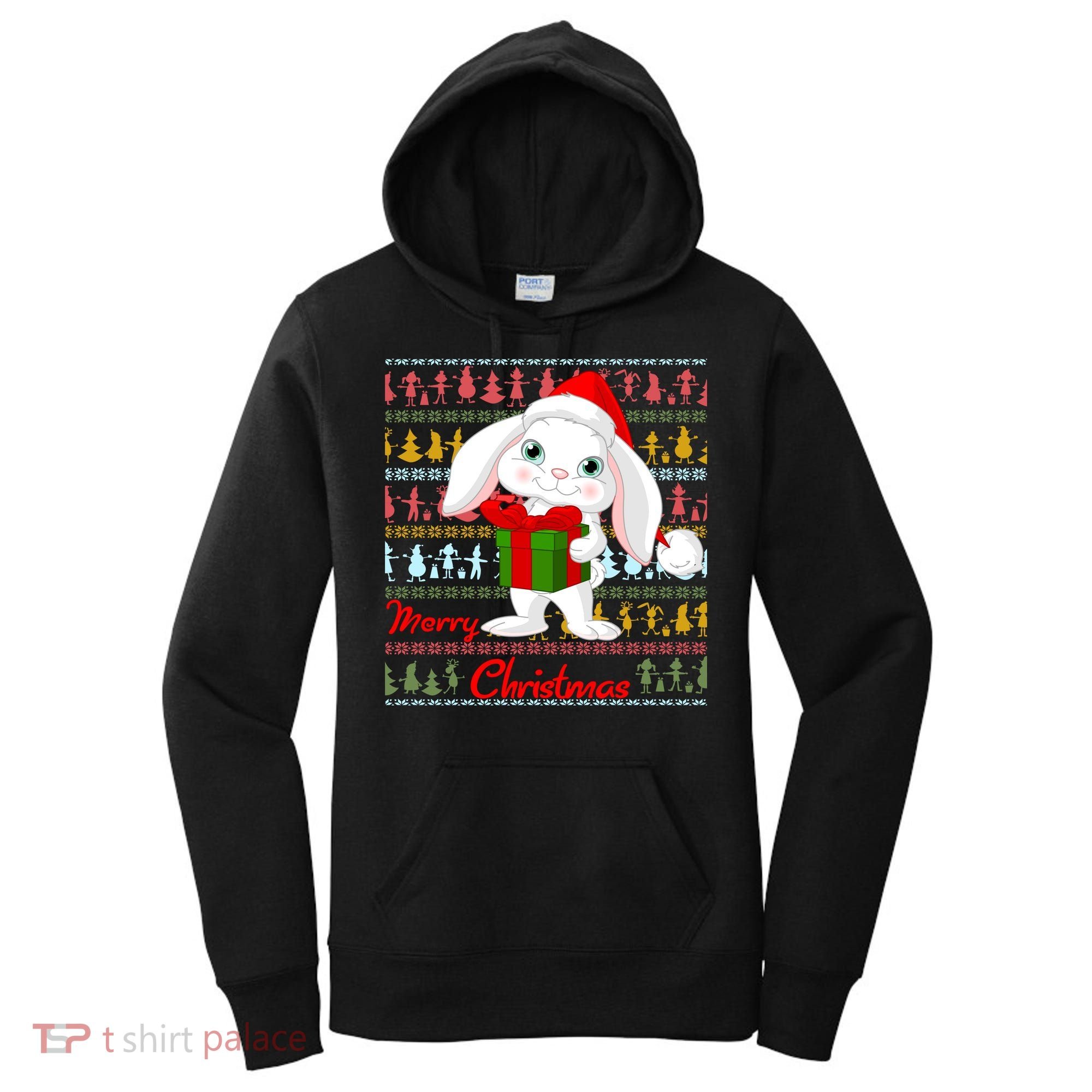 Cute Rabbit Ugly Christmas Sweater Women's Hoodie