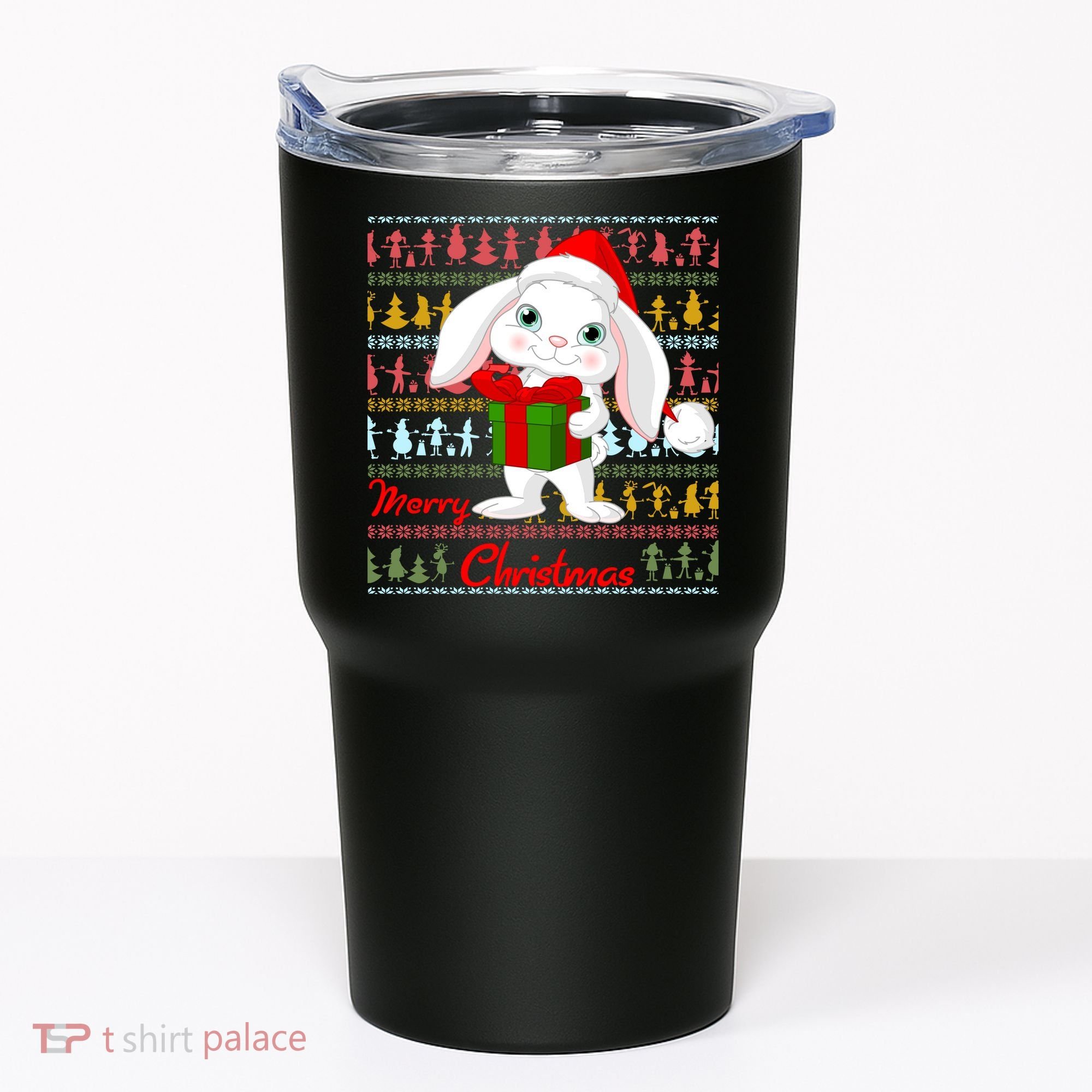 Cute Rabbit Ugly Christmas Sweater Tumbler