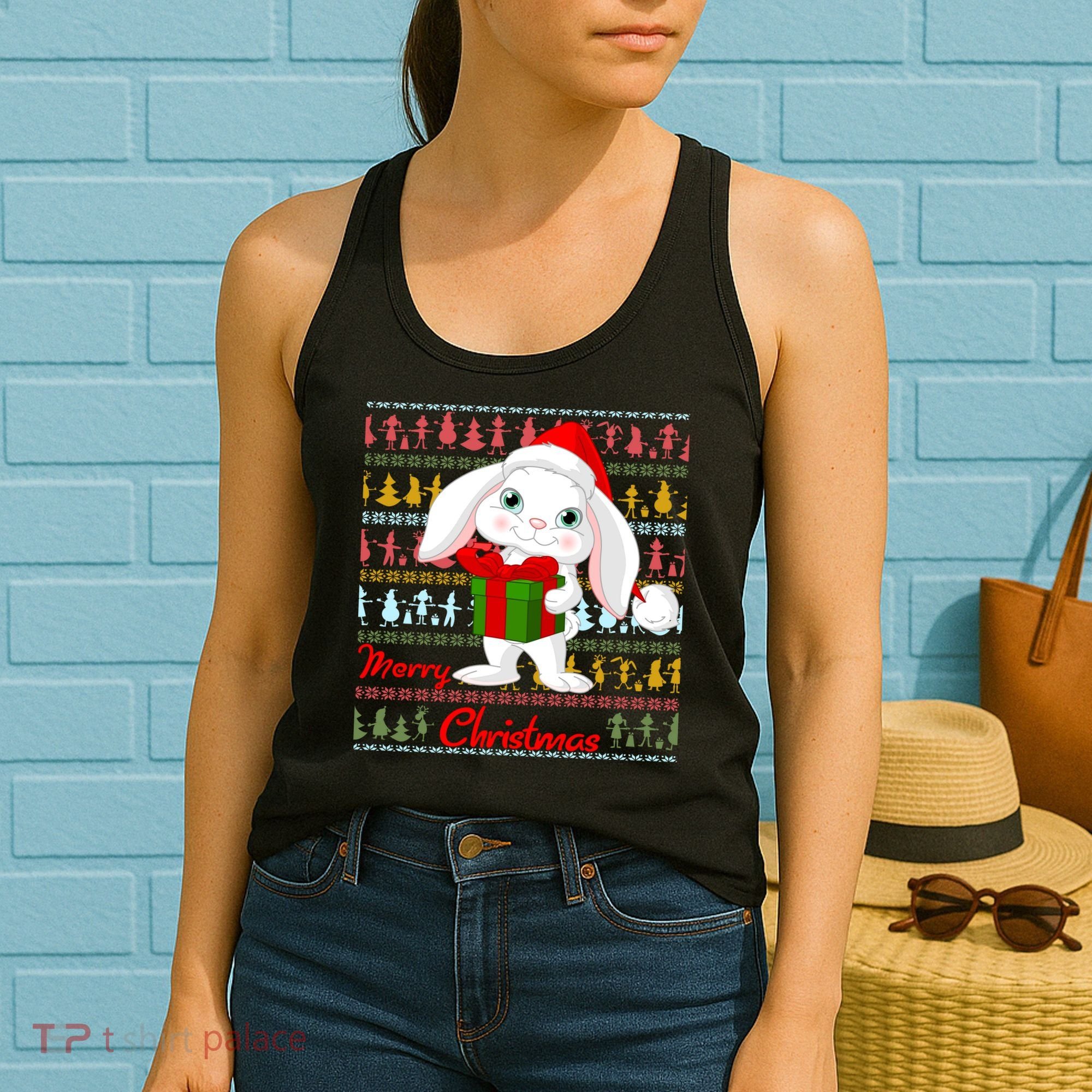 Cute Rabbit Ugly Christmas Sweater Women's Tank Top
