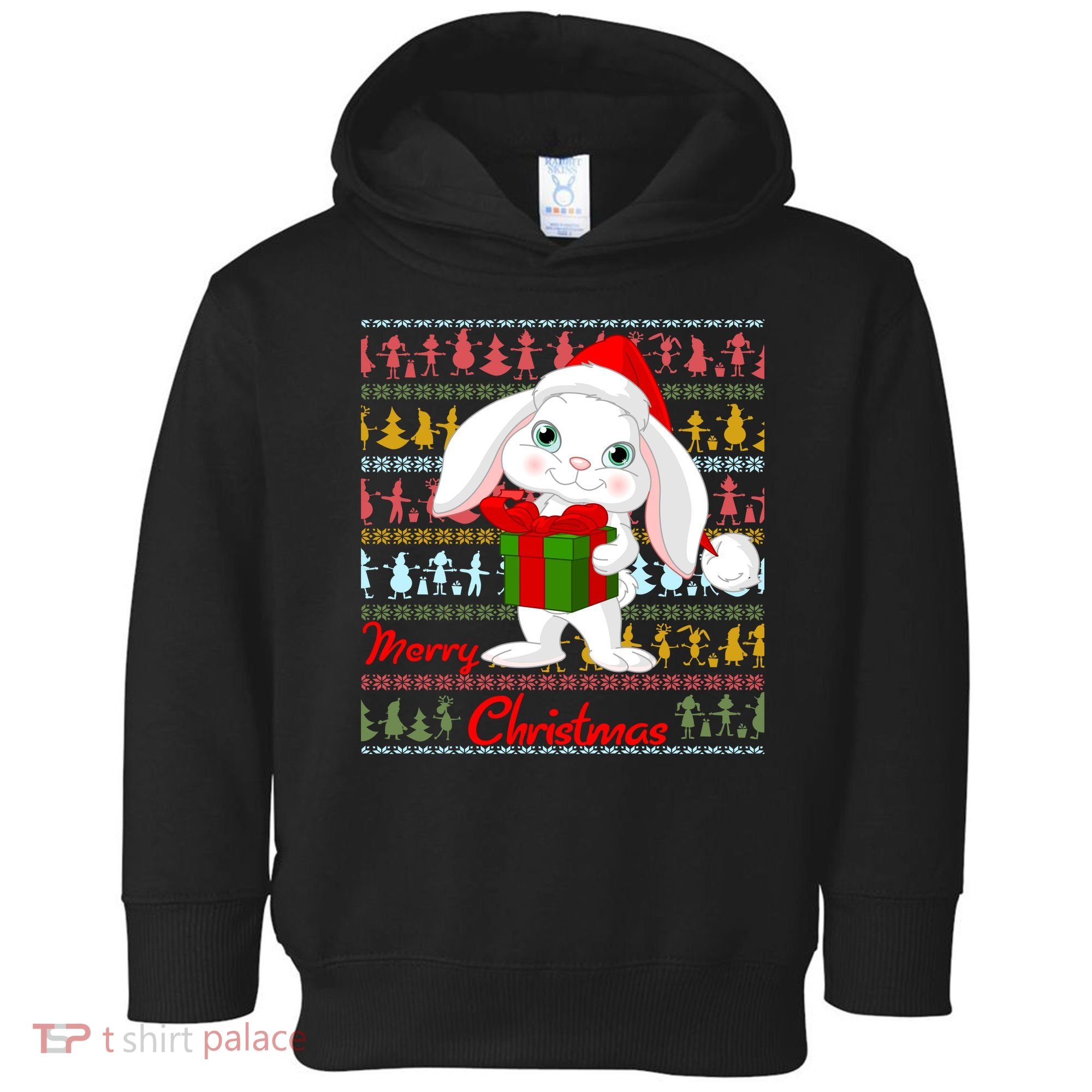 Cute Rabbit Ugly Christmas Sweater Toddler Hoodie