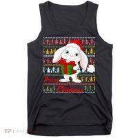 Cute Rabbit Ugly Christmas Sweater Tank Top thumb 0