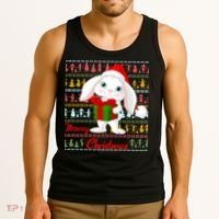 Cute Rabbit Ugly Christmas Sweater Tank Top thumb 3
