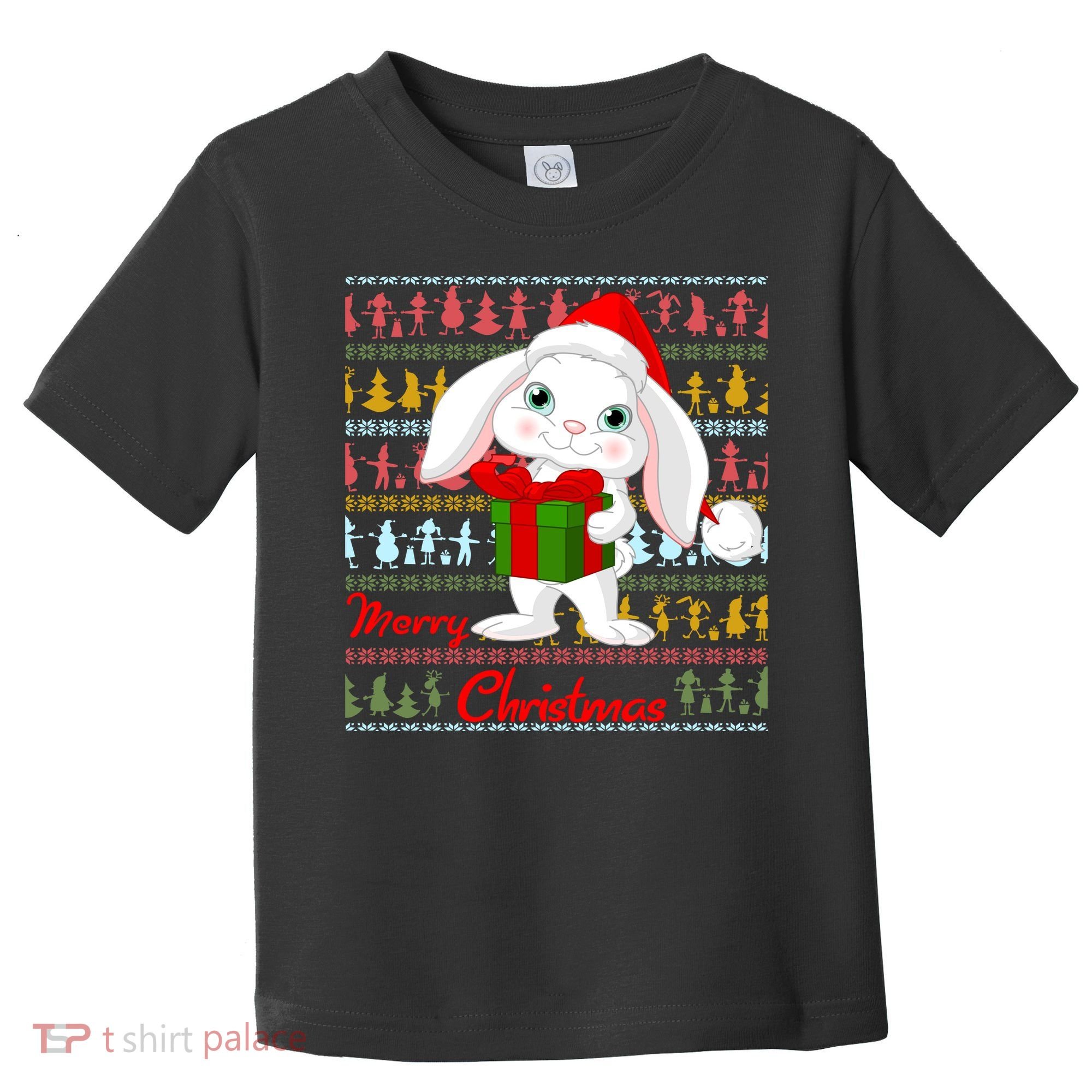 Cute Rabbit Ugly Christmas Sweater Toddler T-Shirt