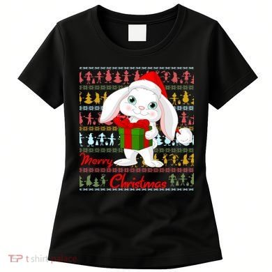 Cute Rabbit Ugly Christmas Sweater Women's T-Shirt