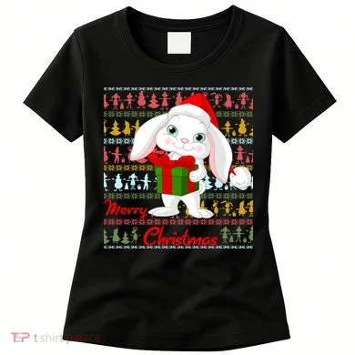 Cute Rabbit Ugly Christmas Sweater Women's T-Shirt