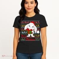 Cute Rabbit Ugly Christmas Sweater Women's T-Shirt thumb 4