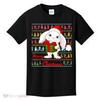 Cute Rabbit Ugly Christmas Sweater Kids T-Shirt thumb 0