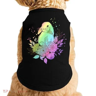 Cute Rainbow Pastel Easter Bunny Doggie Tank
