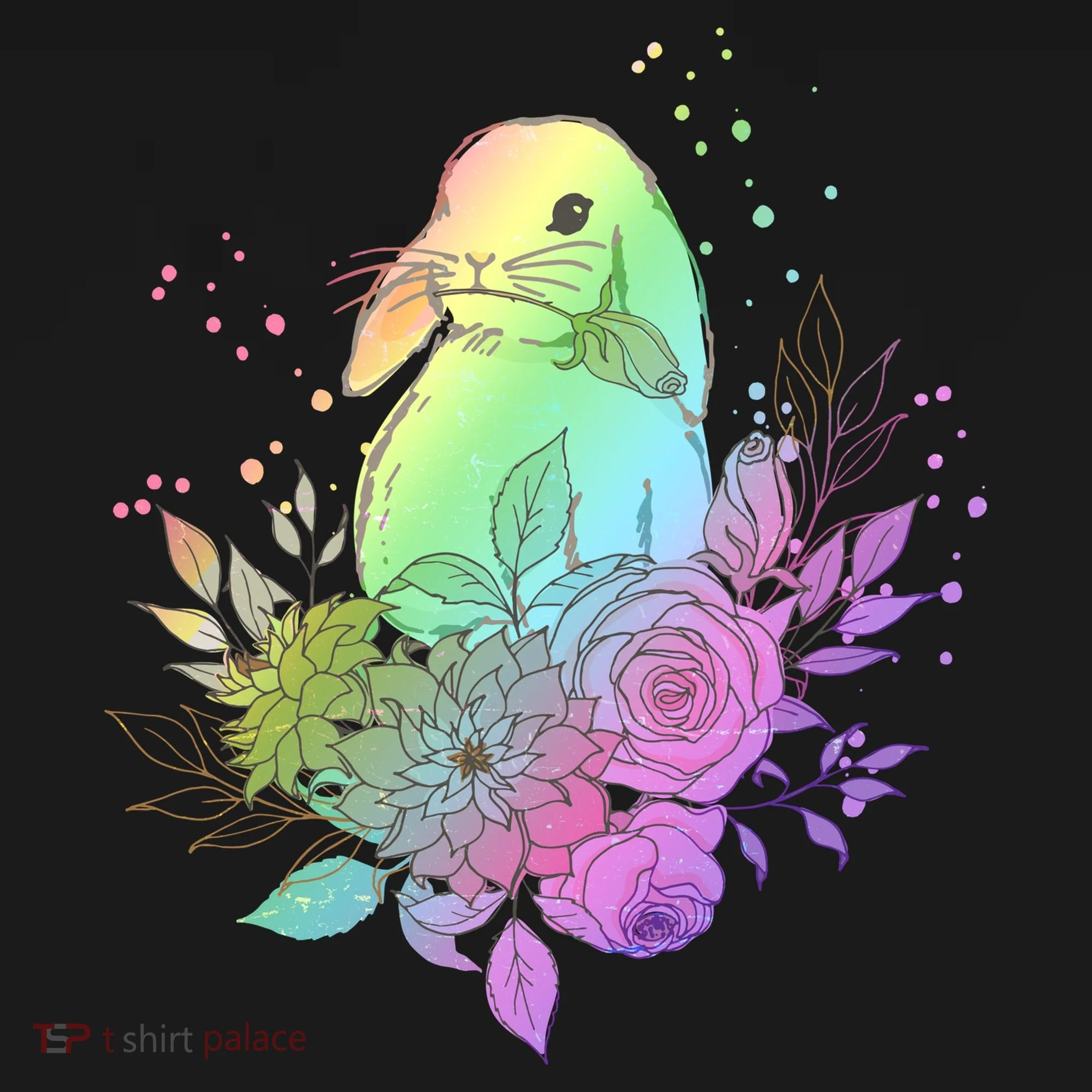 Cute Rainbow Pastel Easter Bunny Doggie Tank