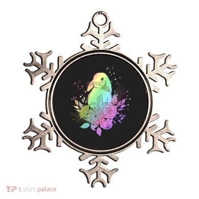 Cute Rainbow Pastel Easter Bunny Ornament