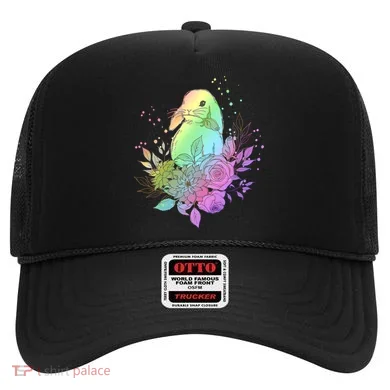 Cute Rainbow Pastel Easter Bunny Hat